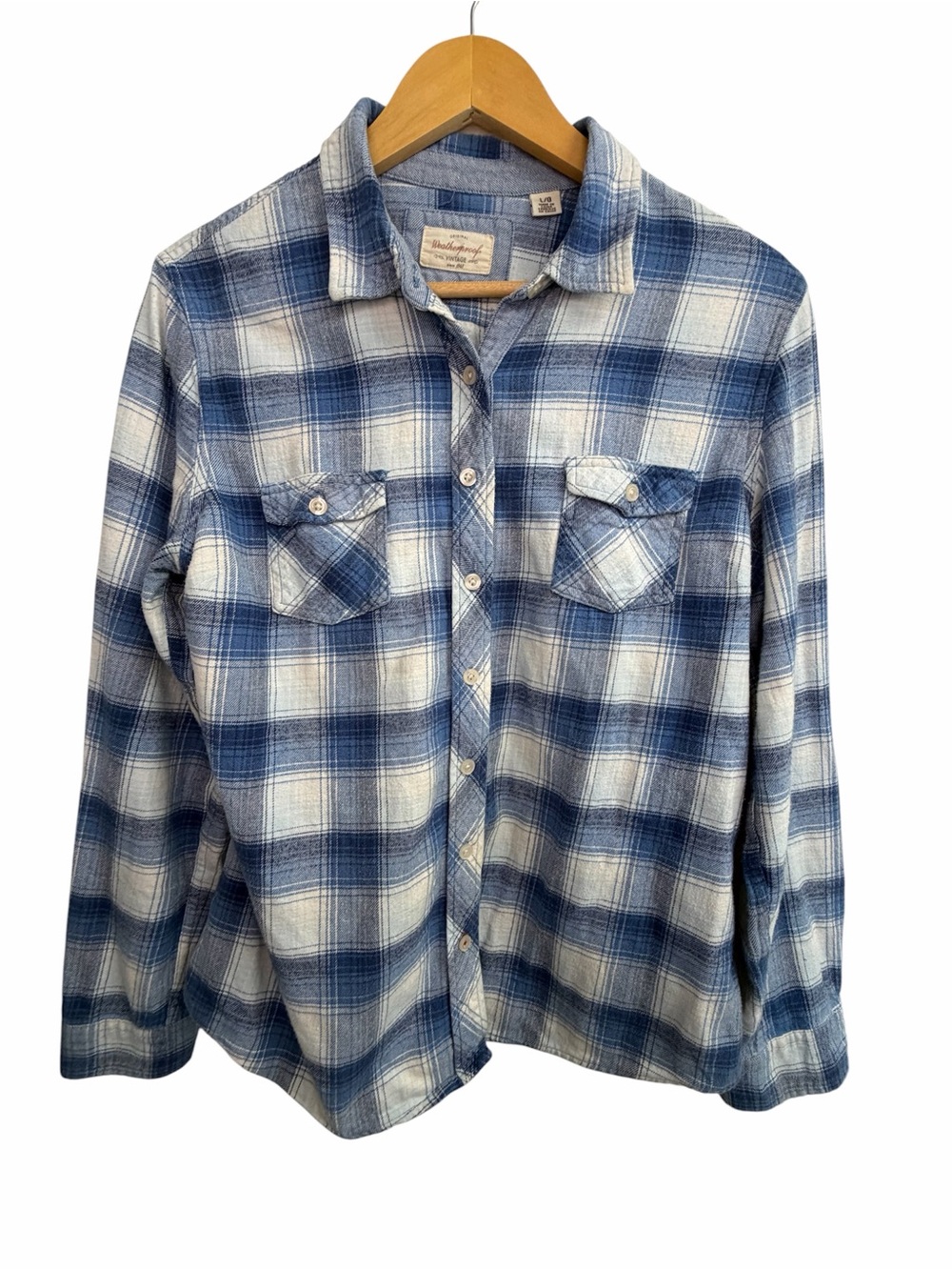 Weatherproof Vintage Plaid Button-Up Shirt L Coastal Grandmother Cottagecore